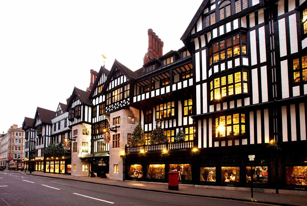 London liberty Market at evening