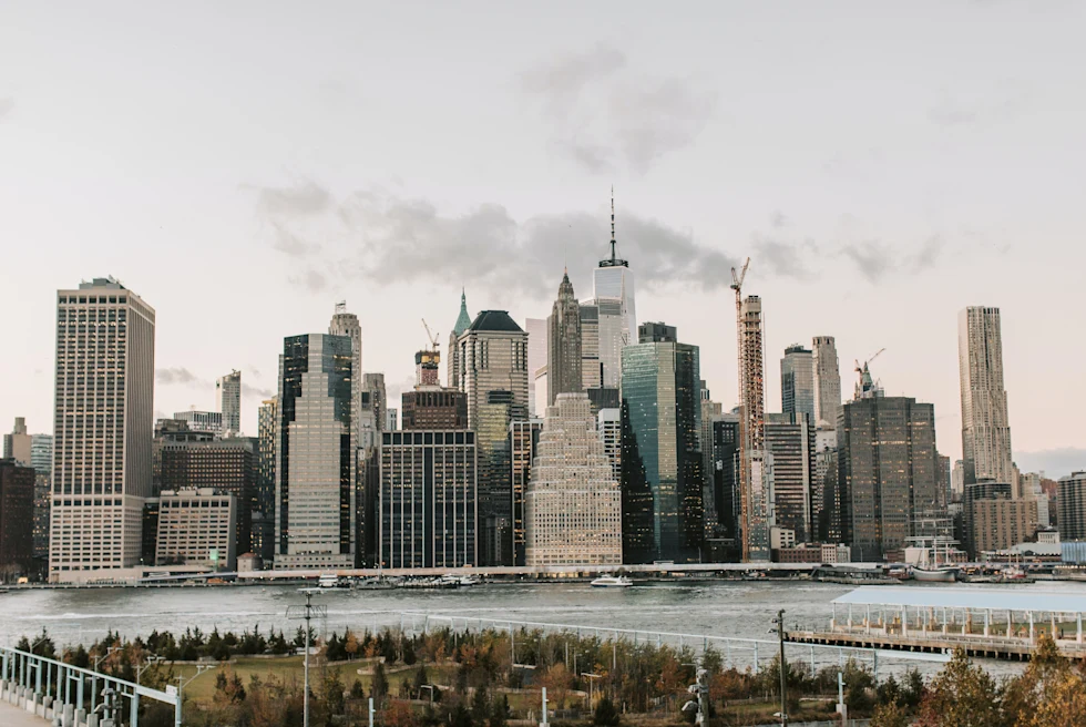 An aerial view of the NYC
