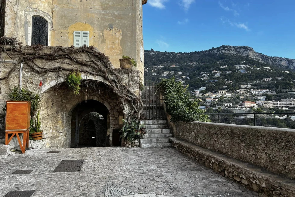 A stone tunnels in the French Riviera. 