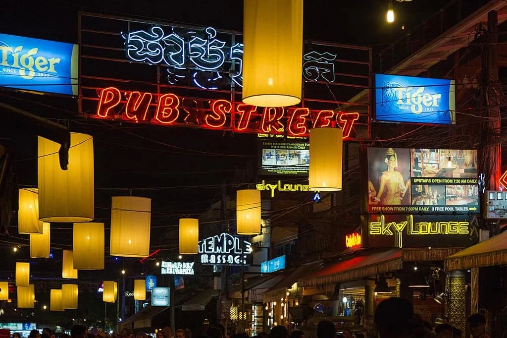 Pub Street, officially titled Street 8, is the culinary and nightlife hub of Siem Reap.