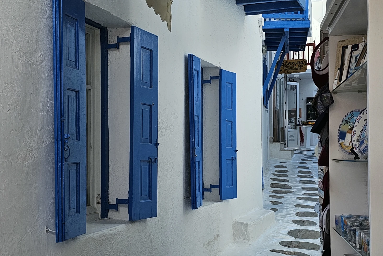 Beautiful street in Santorini