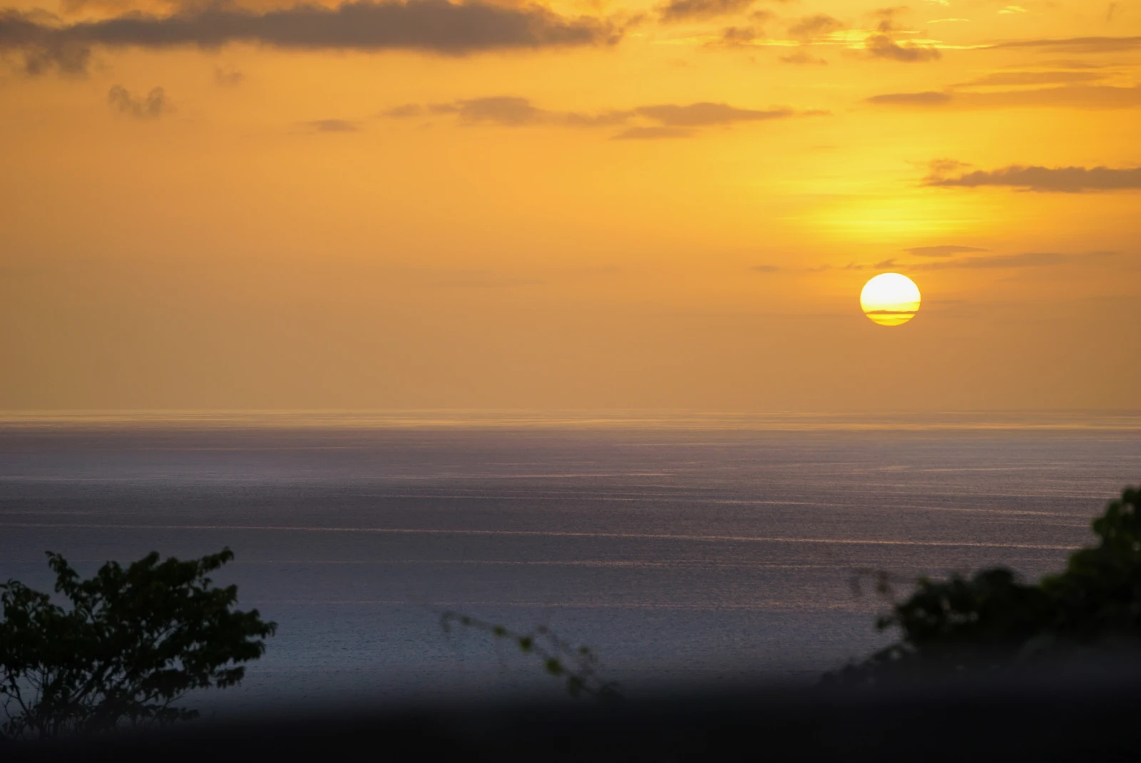 Sunset over the sea in Costa Rica. 