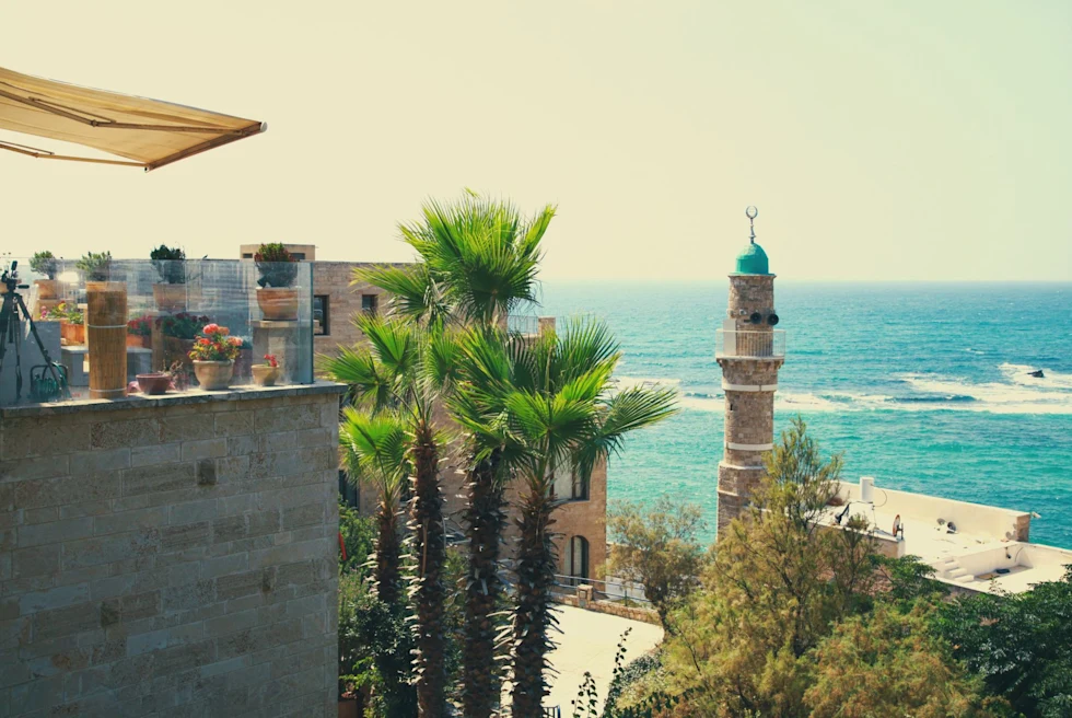 stone buildings on coast