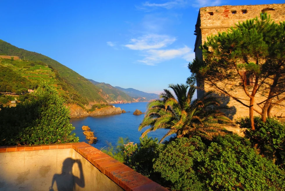 castle balcony overlooking island coasts