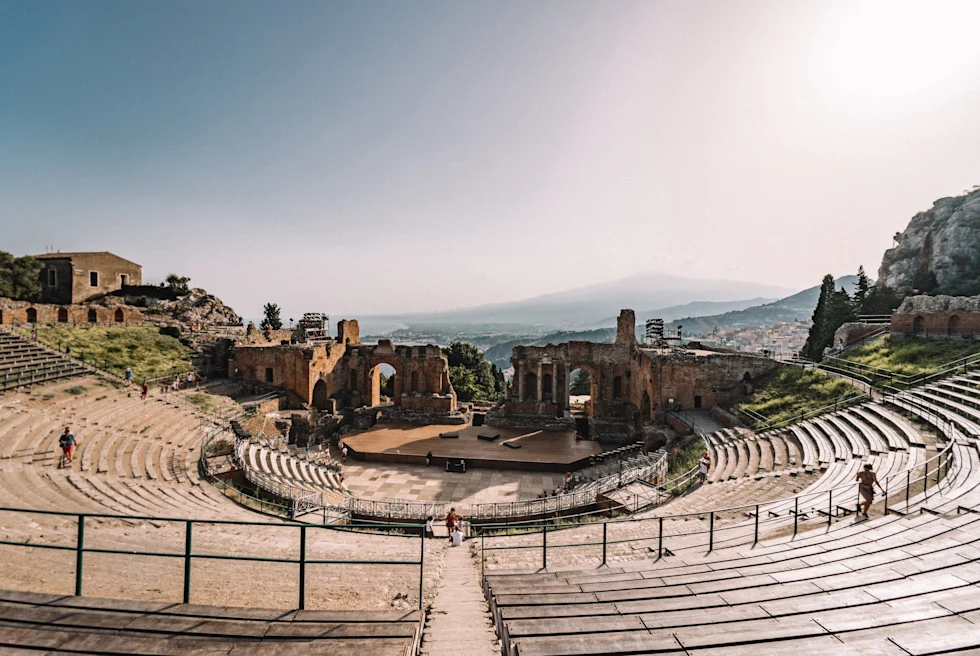 The grand theatre of Taormina.