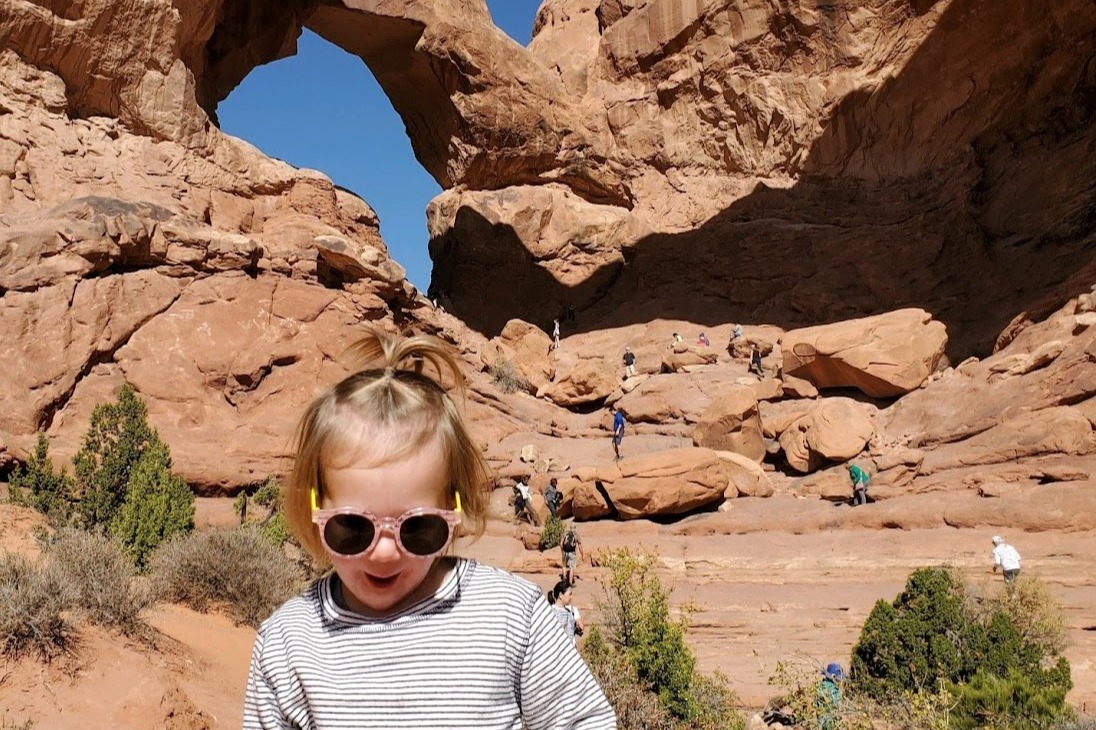 a girl in a national park 