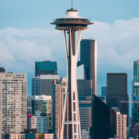 Seattle Space Needle on a sunny day