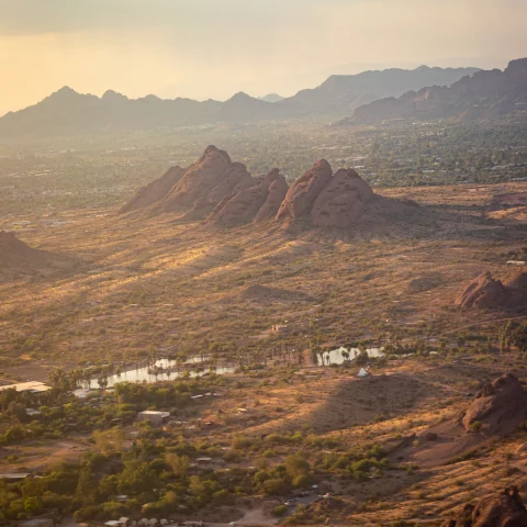 Dessert with mountains in Scottsdale, Arizona. 