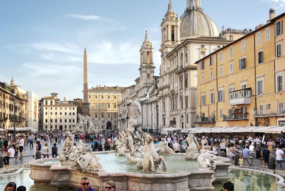 Piazza Navona in Rome, Italy. 