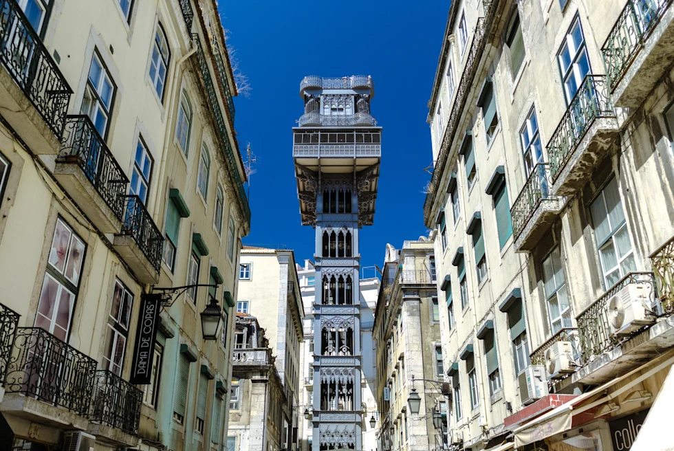 Elevador de Santa Justa (Santa Justa Lift) is a transportation service in Lisbon, Portugal