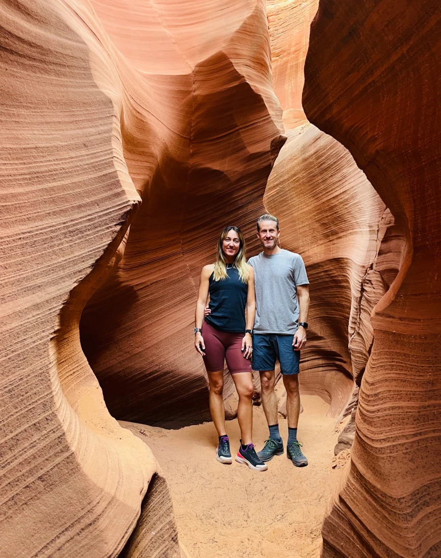 Couple posing at Antelope Canyon 
