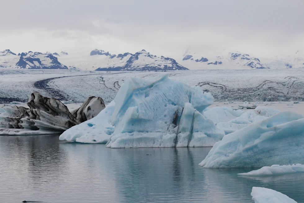 Icebergs in Iceland.