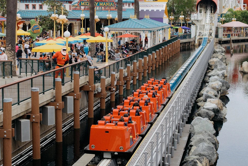 Colorful rides in Disneyland