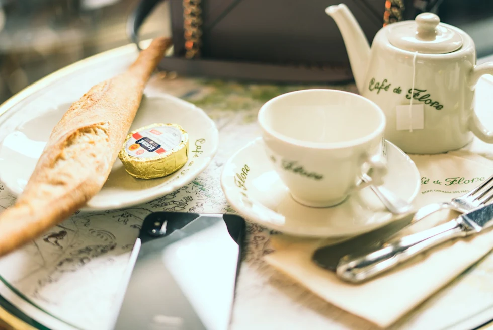 table at cafe de flore