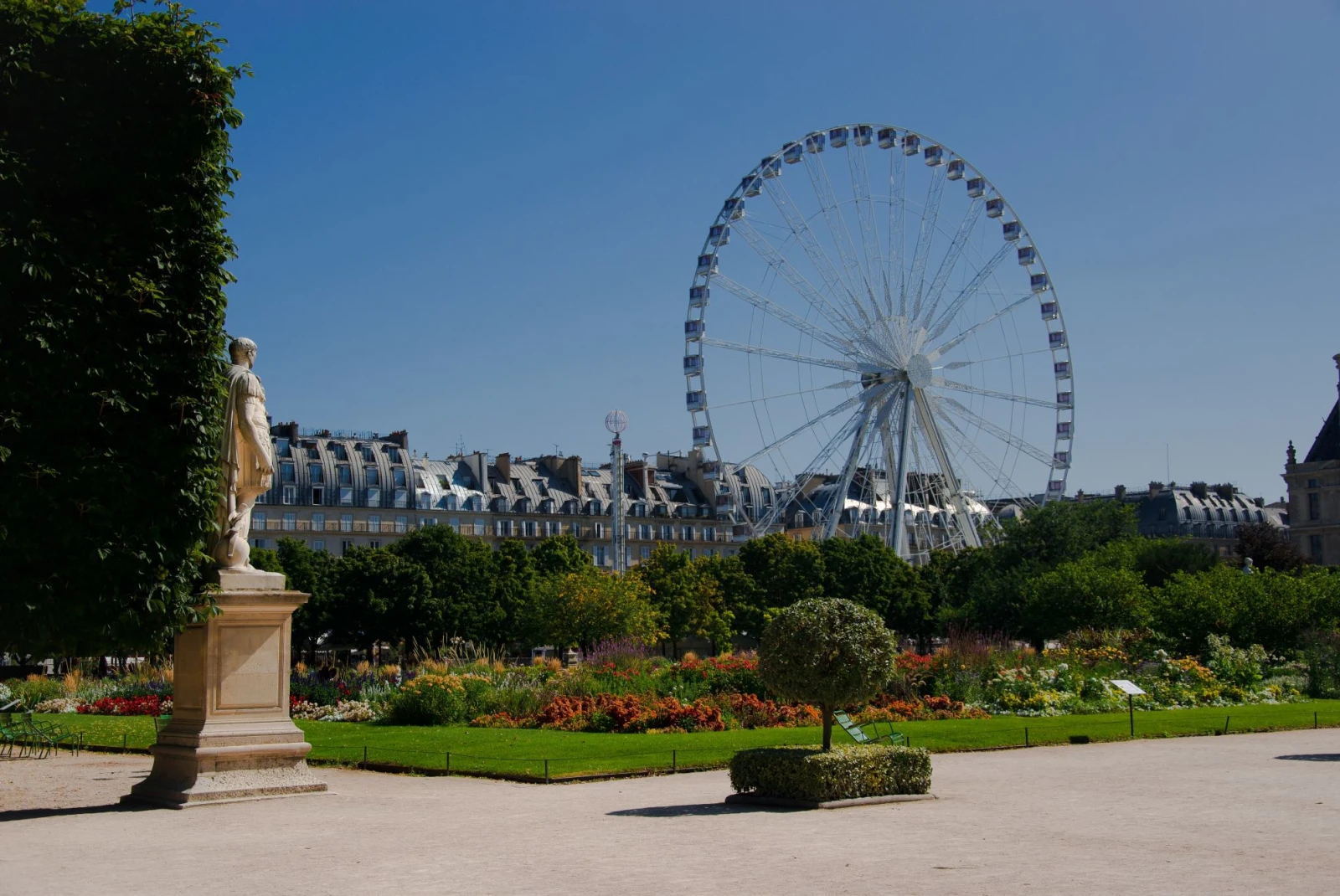 garden with ferris wheel in Paris