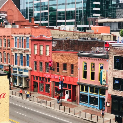 The colorful streets of Nashville. 