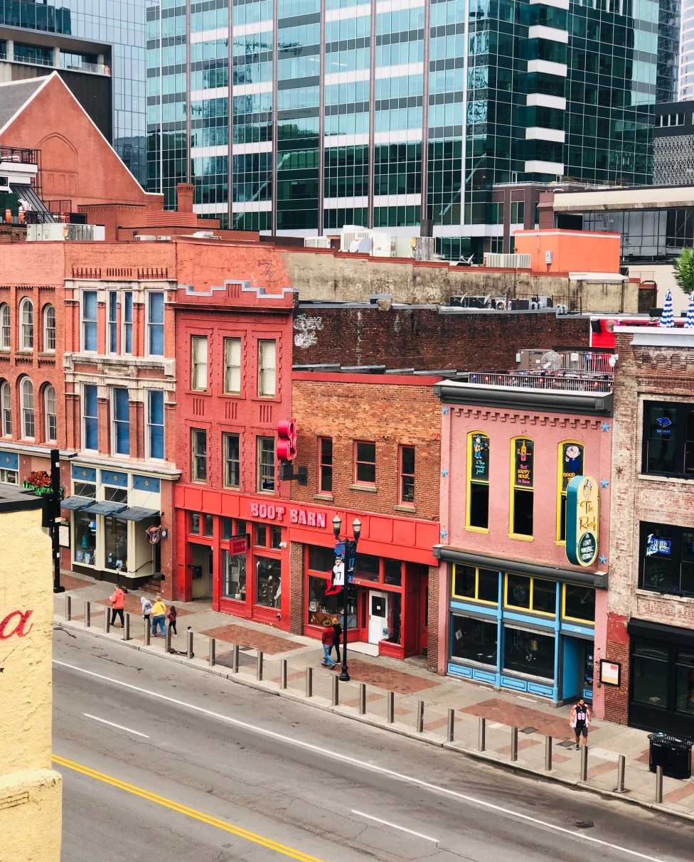 The colorful streets of Nashville. 