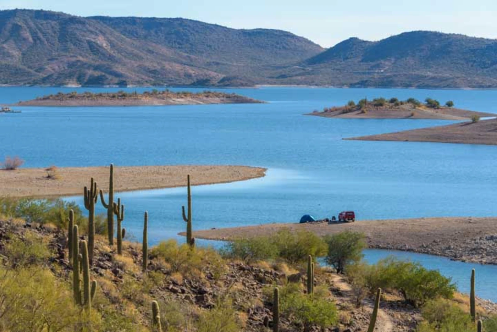 Lake Pleasant is the largest lake in the Phoenix and Scottsdale area.