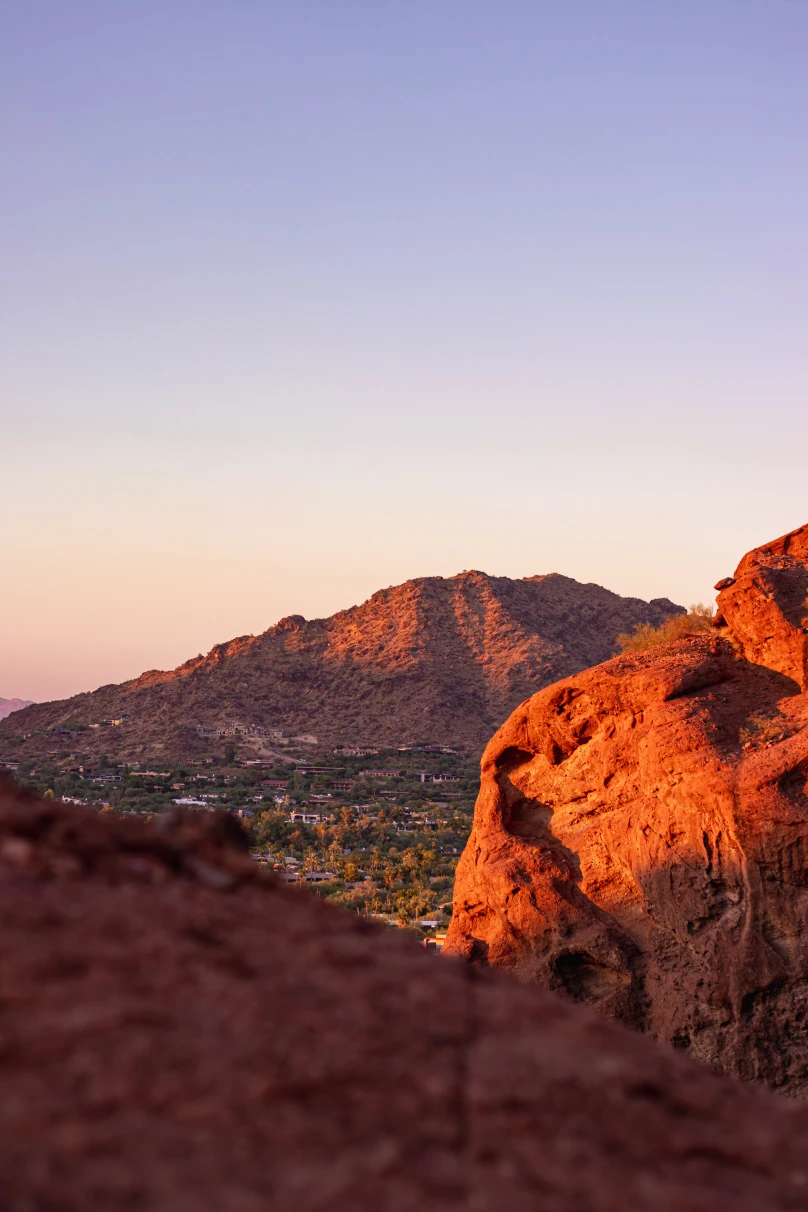 Paradise Valley, Arizona at sunset. 