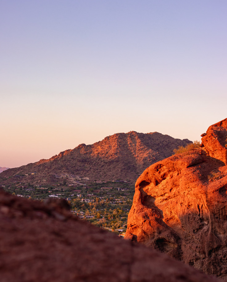Paradise Valley, Arizona at sunset. 