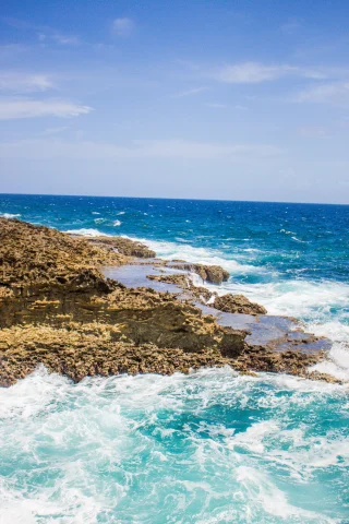 Rocky coast in Curaçao