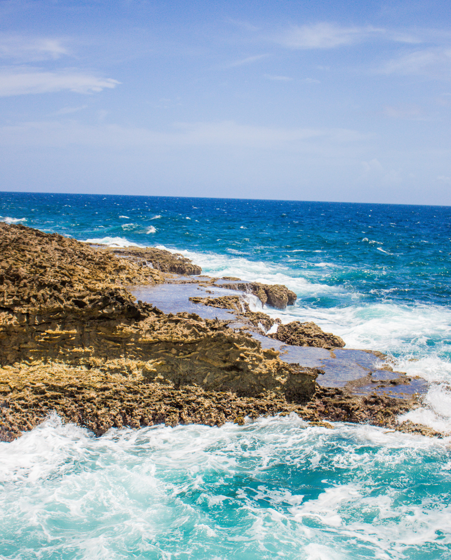 Rocky coast in Curaçao