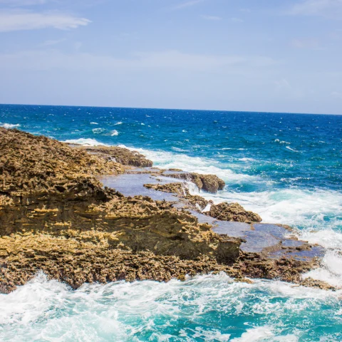 Rocky coast in Curaçao