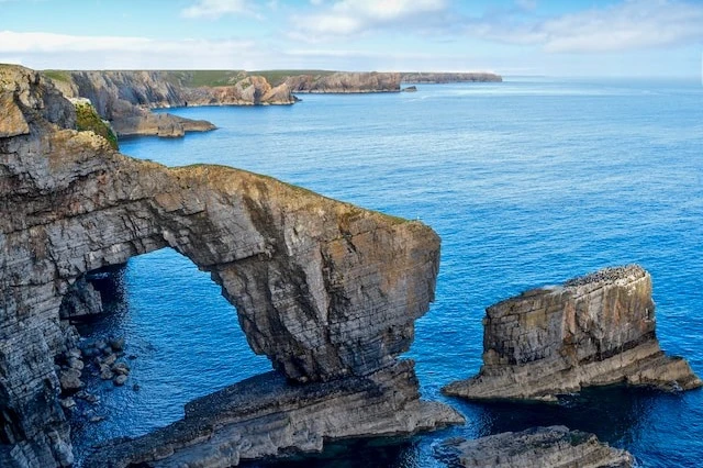 Cliffs at the Pembrokeshire Coast National Park. 