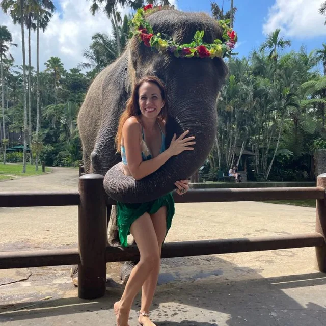 ana with elephant