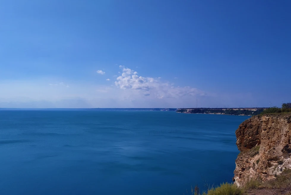 view of a deep blue sea