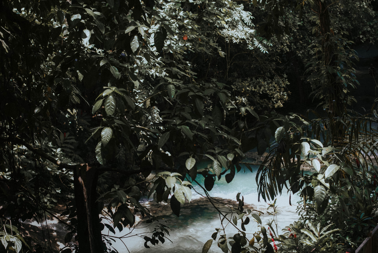 Aerial view of Dunns Falls in Jamaica