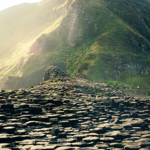 A green cliff in Ireland. 