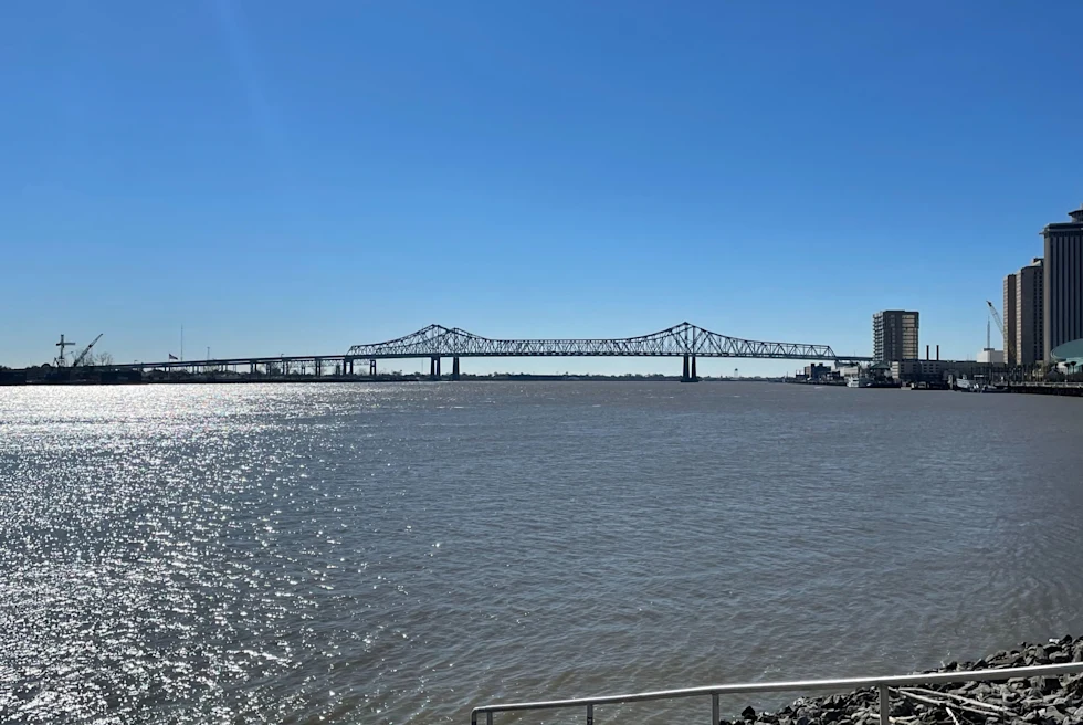 riverfront walkway on a sunny day