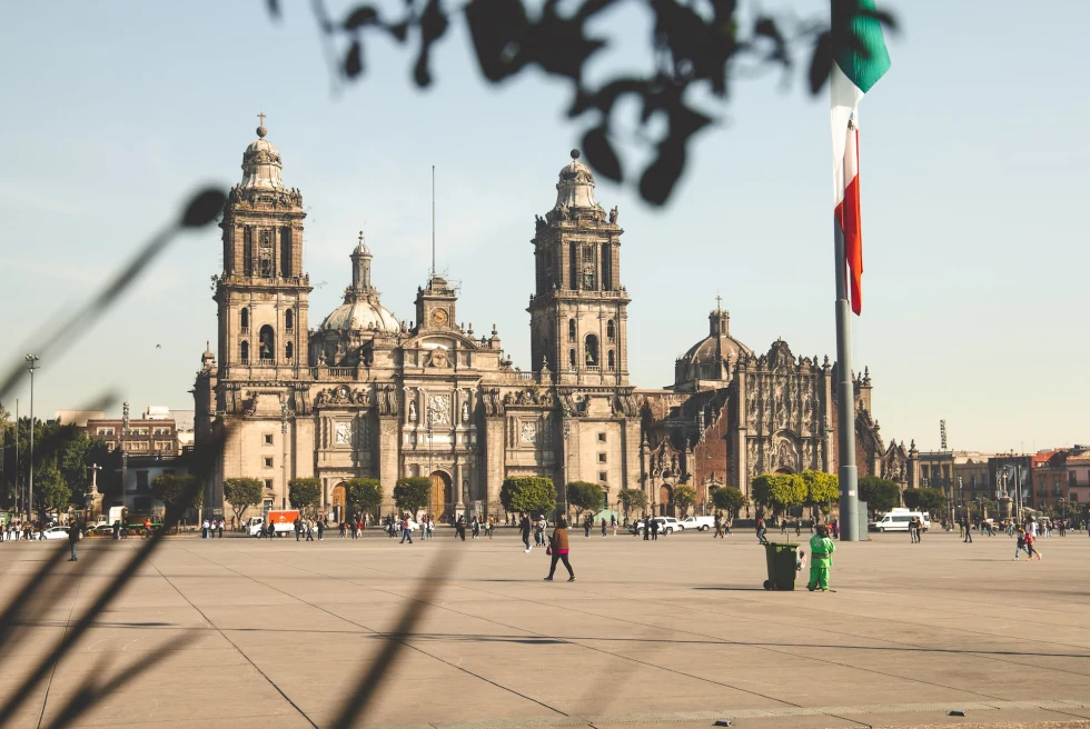 An ancient building in Mexico.