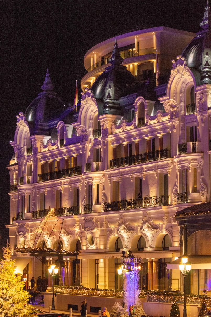 Hotel with beautiful architecture in Monaco.