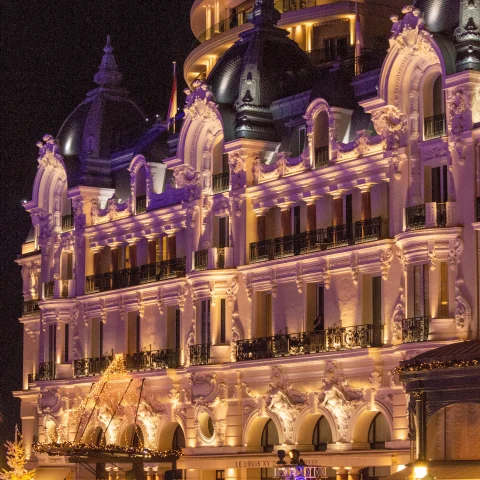 Hotel with beautiful architecture in Monaco.