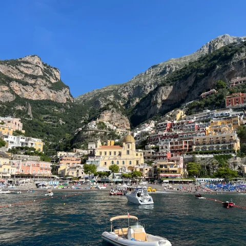 Positano's view: city on the seashore