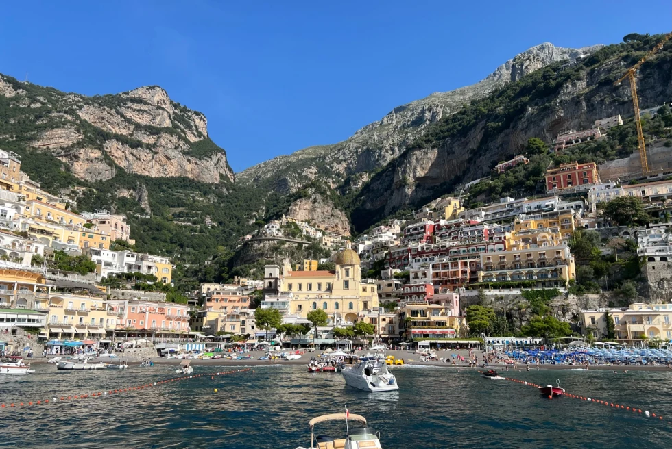 Positano's view: city on the seashore