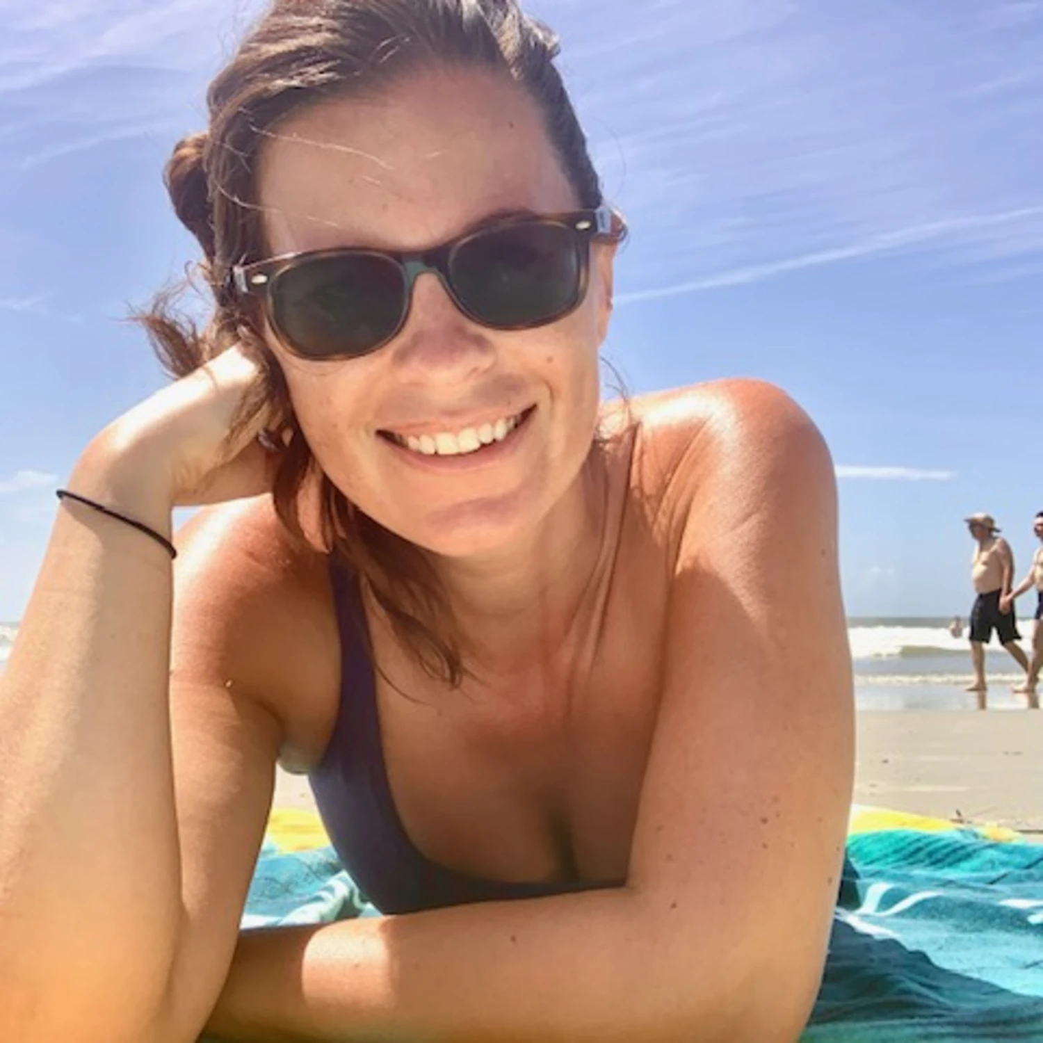 Stephanie on the beach