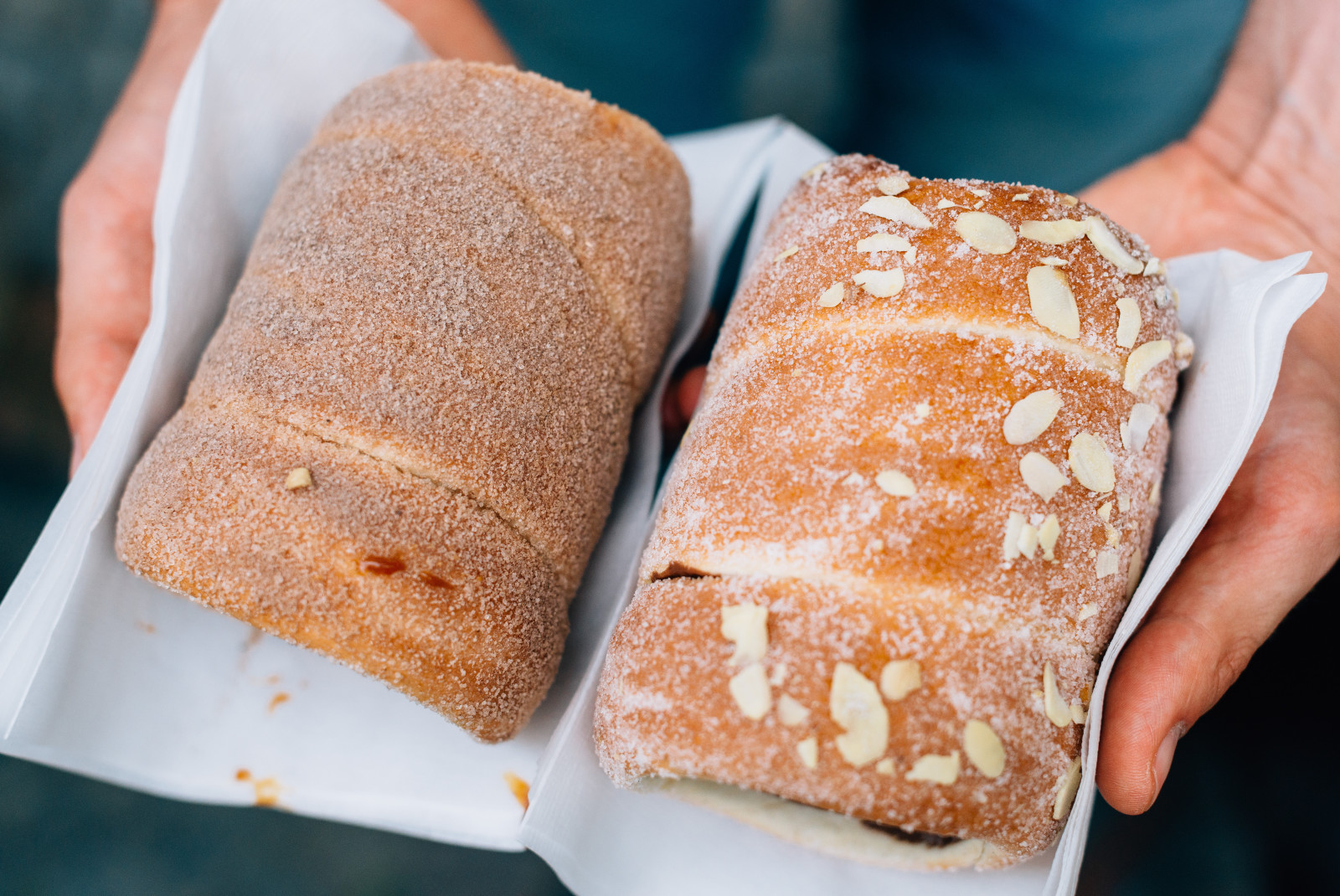 Two pieces of Trdelnik in Prague