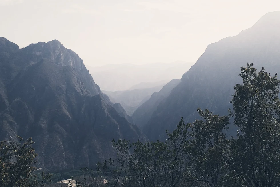 mountains with cloudy skies
