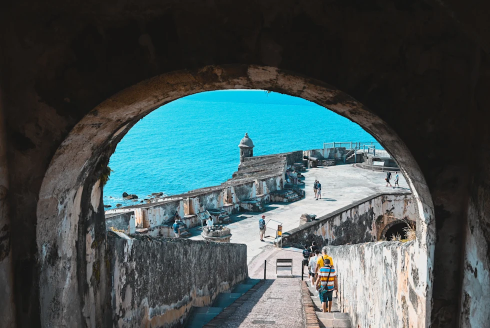 The arch at the fort in Old San Juan.