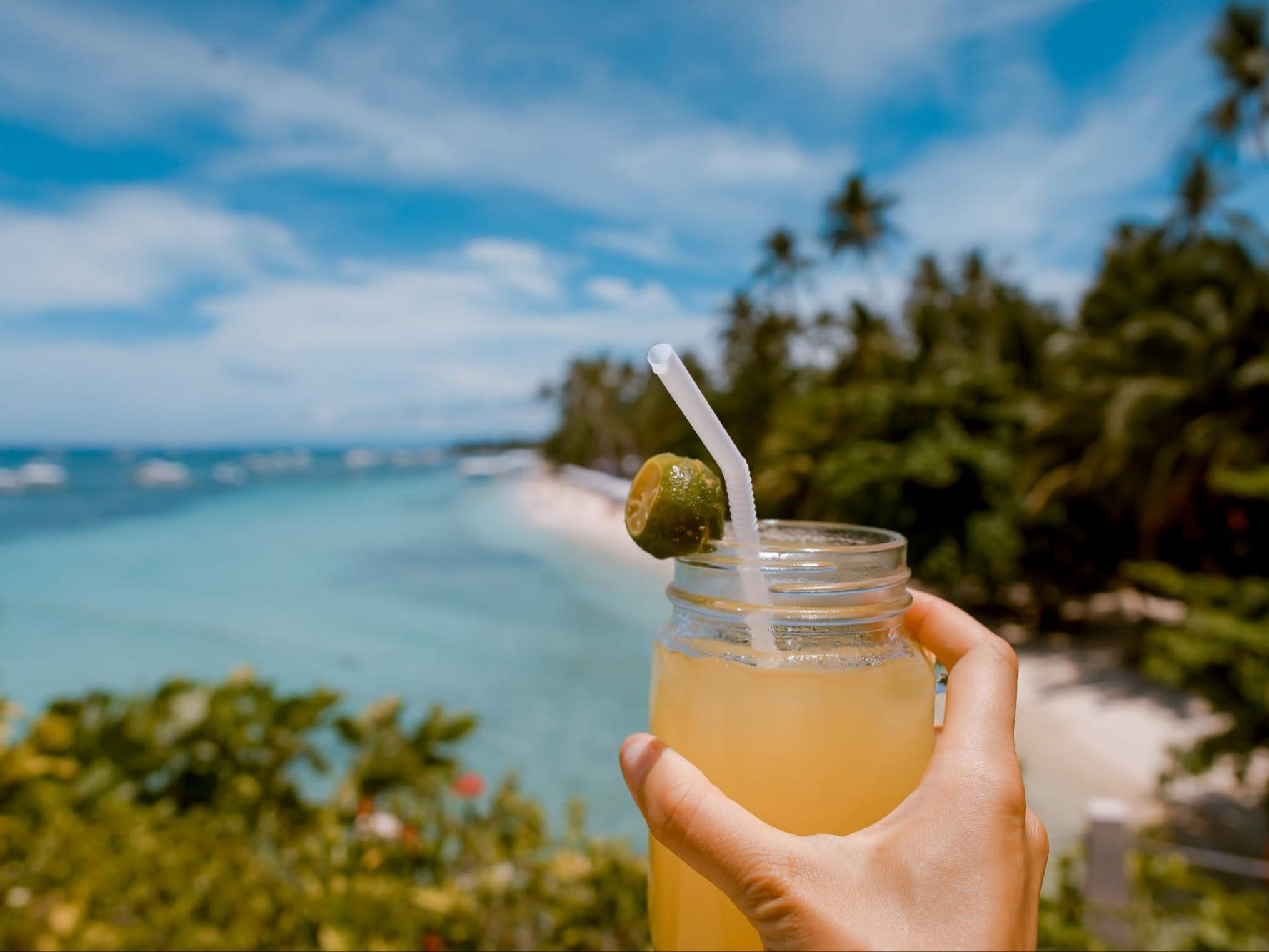 Cocktail and Beach View