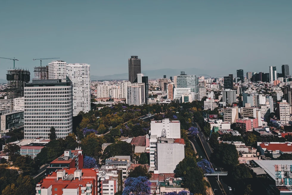 Mexico City skyline.