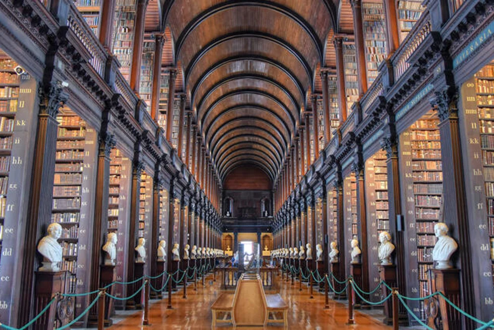 Swanky library in Dublin, Ireland.