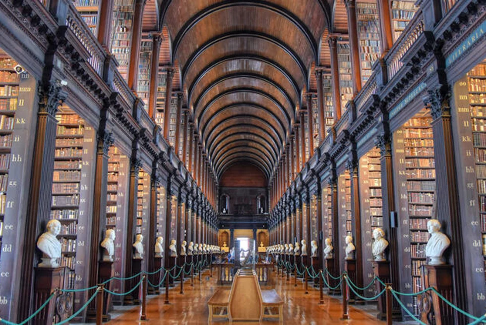Swanky library in Dublin, Ireland. 