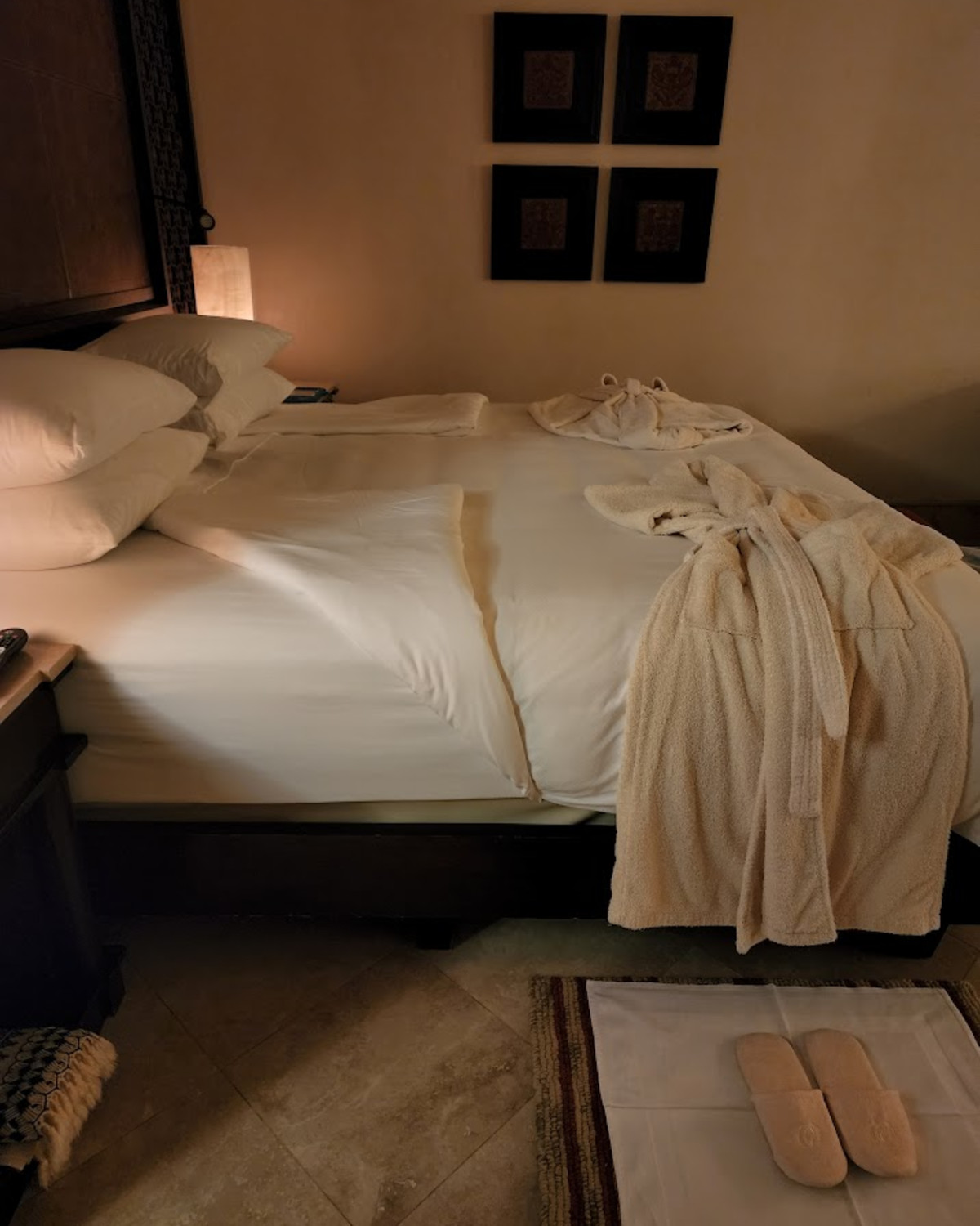 View of hotel bedroom