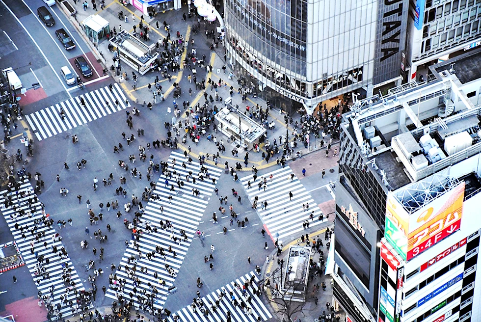 tokyo japan crosswalk city view