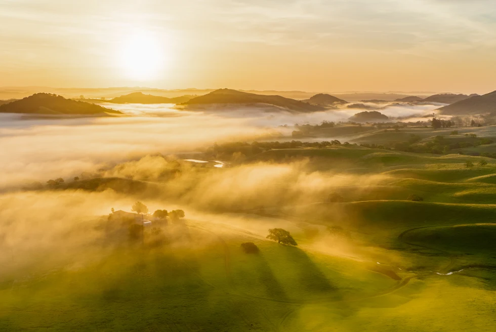 Rolling California hills. 