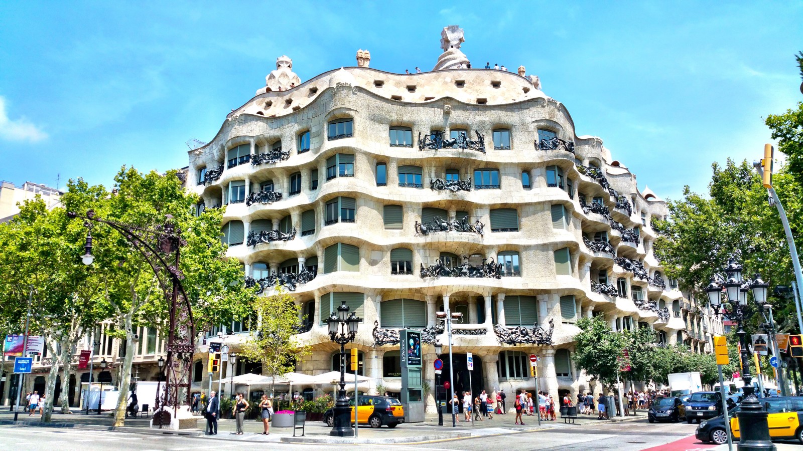 Casa Mila, one of Gaudi's premier architectural designs. 